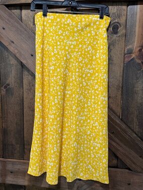 june & hudson Yellow Floral Maxi Skirt